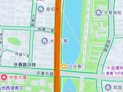 庆春东路与环城路交口 - 浙江-杭州 快餐扫街实拍