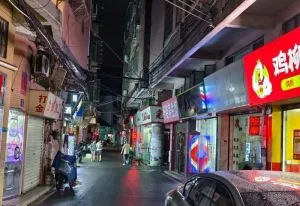 白云快餐一条街 巷子实拍 广东-广州