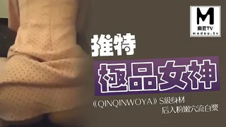 麻豆TV栏目：推特极品女神《qinqinwoya》S级身材后入粉嫩穴流白浆 精彩封面