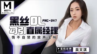 麻豆TV栏目：PMC-347.吴文淇.黑丝OL勾引直属经理.情不自禁的放声淫叫 精彩封面