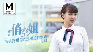 麻豆TV精选视频：MDAG-0009.夏禹熙.街头狩猎.窈窕俏空姐.享受视奸的强迫性快感 完整版