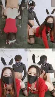 #170cm極品大長腿車模女神淑怡 『淑怡』超美黑絲兔女郎新春賀歲私拍 例假前趕著內射中出一波泛流濃白精液 - 1080P超清画质展示图