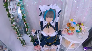 91视频官方收录：巨乳骚逼女仆乳交